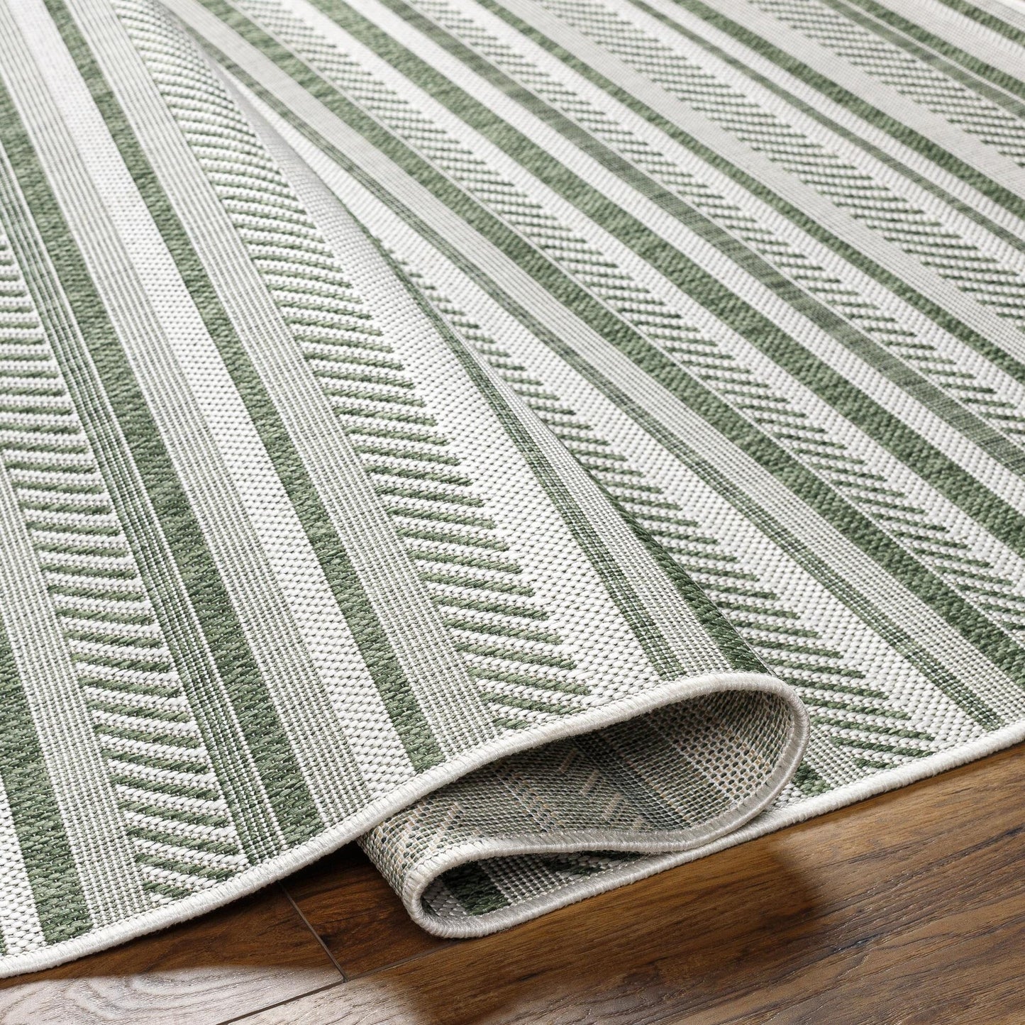 Livabliss Eagean Bohemian Stripe Outdoor Area Rug