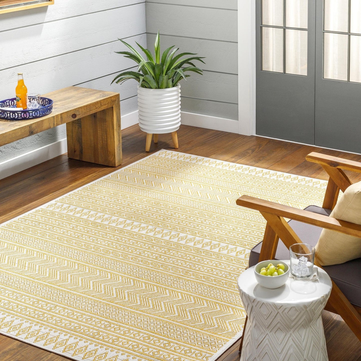 Livabliss Eagean Bohemian Tribal Outdoor Area Rug