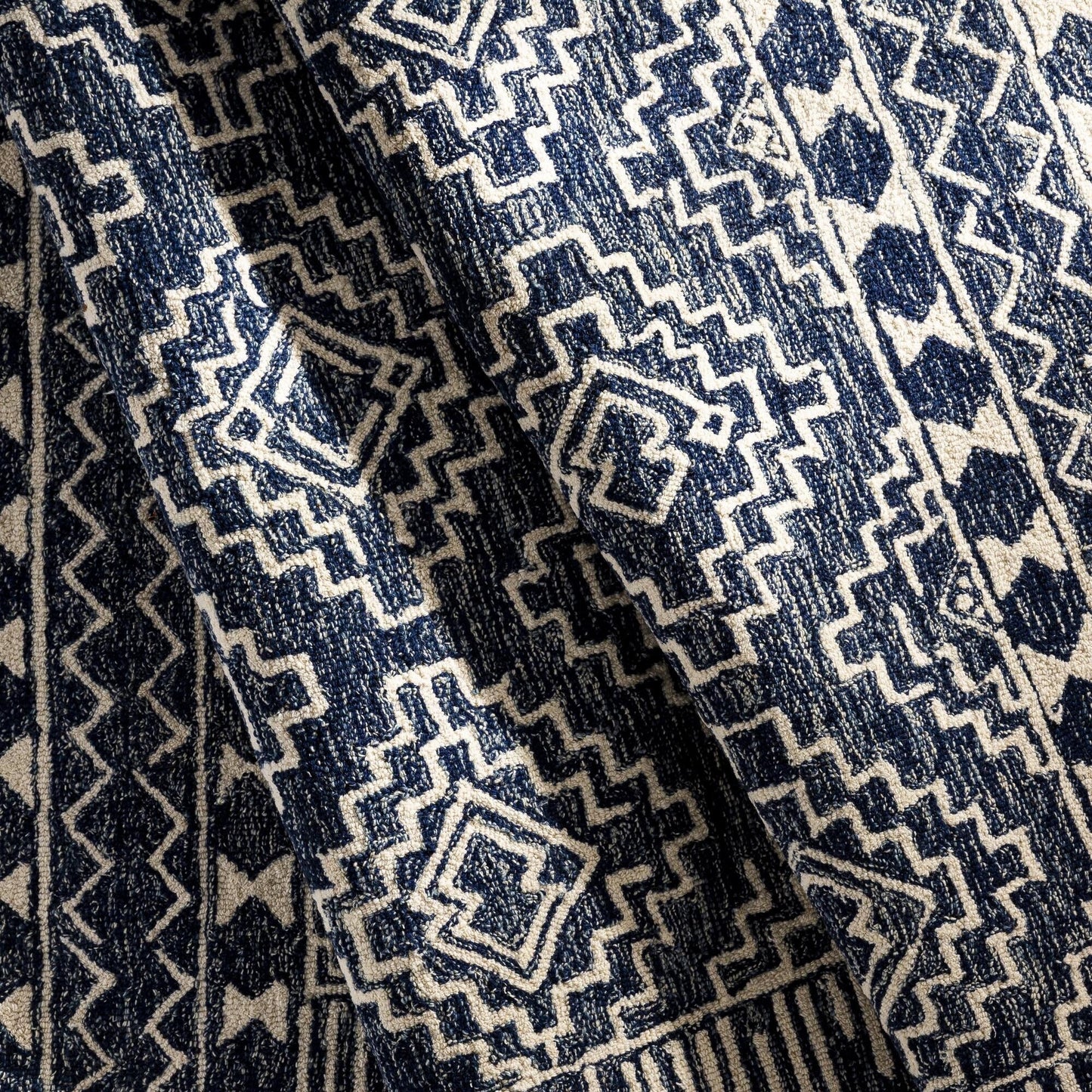 Tapis touffeté à la main minimaliste Livabliss Granada à motif losanges