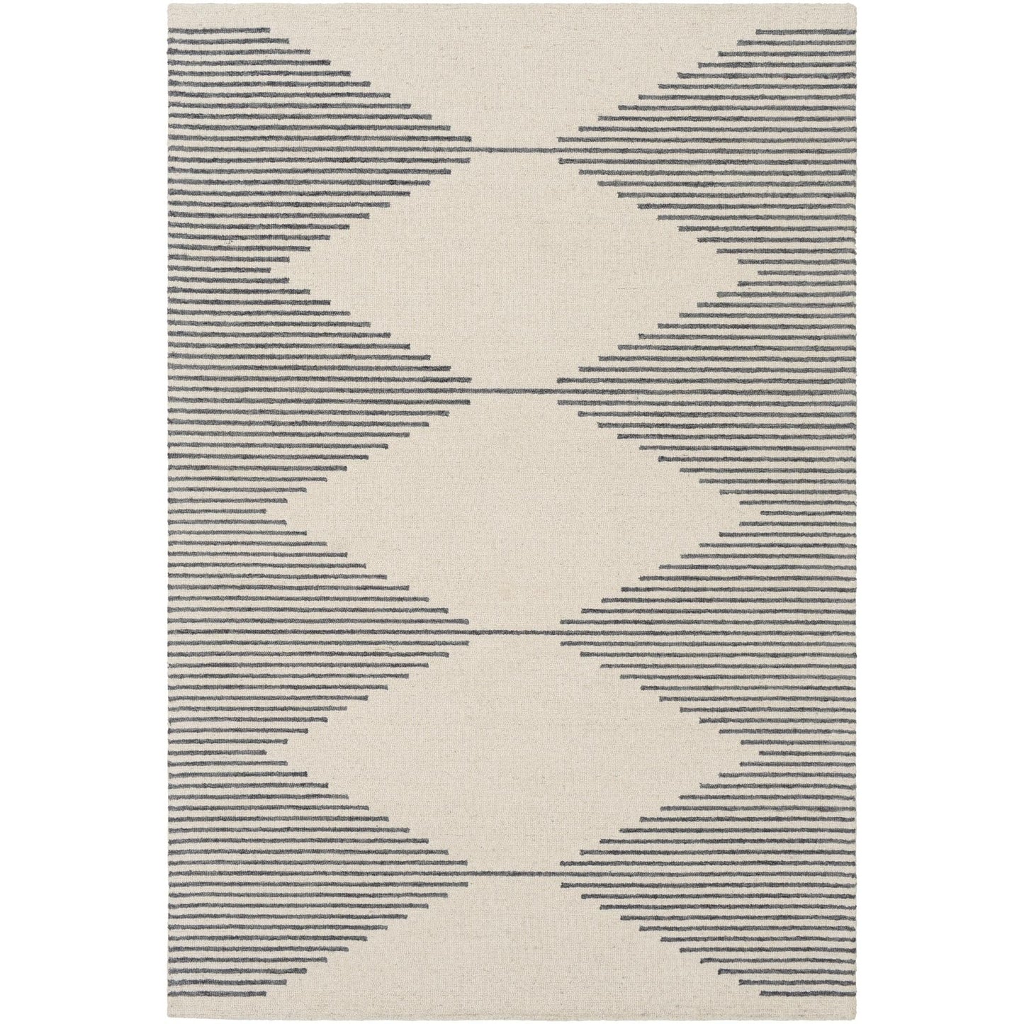 Tapis touffeté à la main minimaliste Livabliss Granada à motif losanges