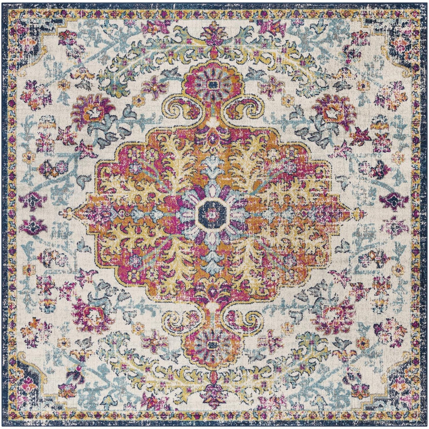 Tapis médaillon traditionnel Livabliss Harput revisité