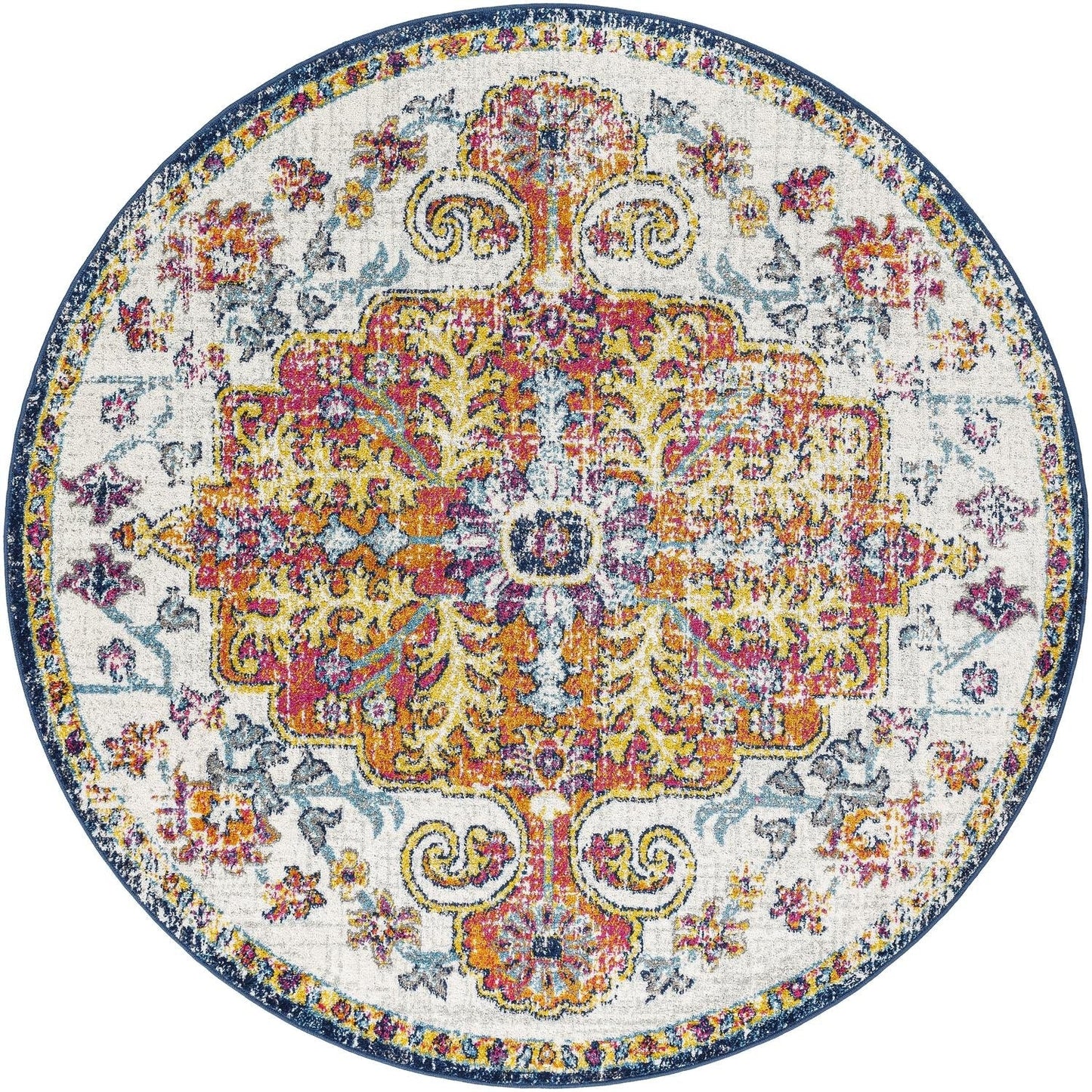 Tapis médaillon traditionnel Livabliss Harput revisité