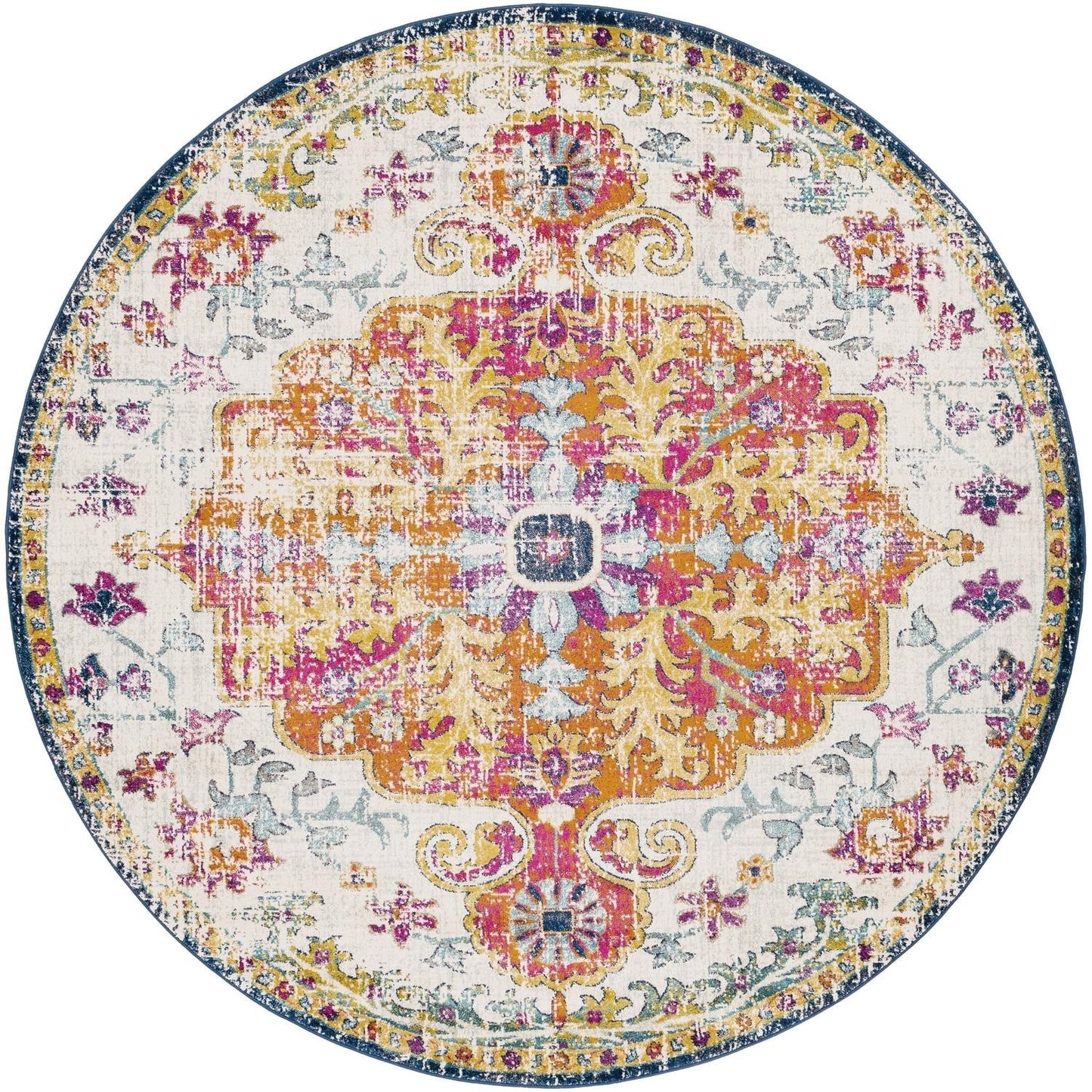 Tapis médaillon traditionnel Livabliss Harput revisité