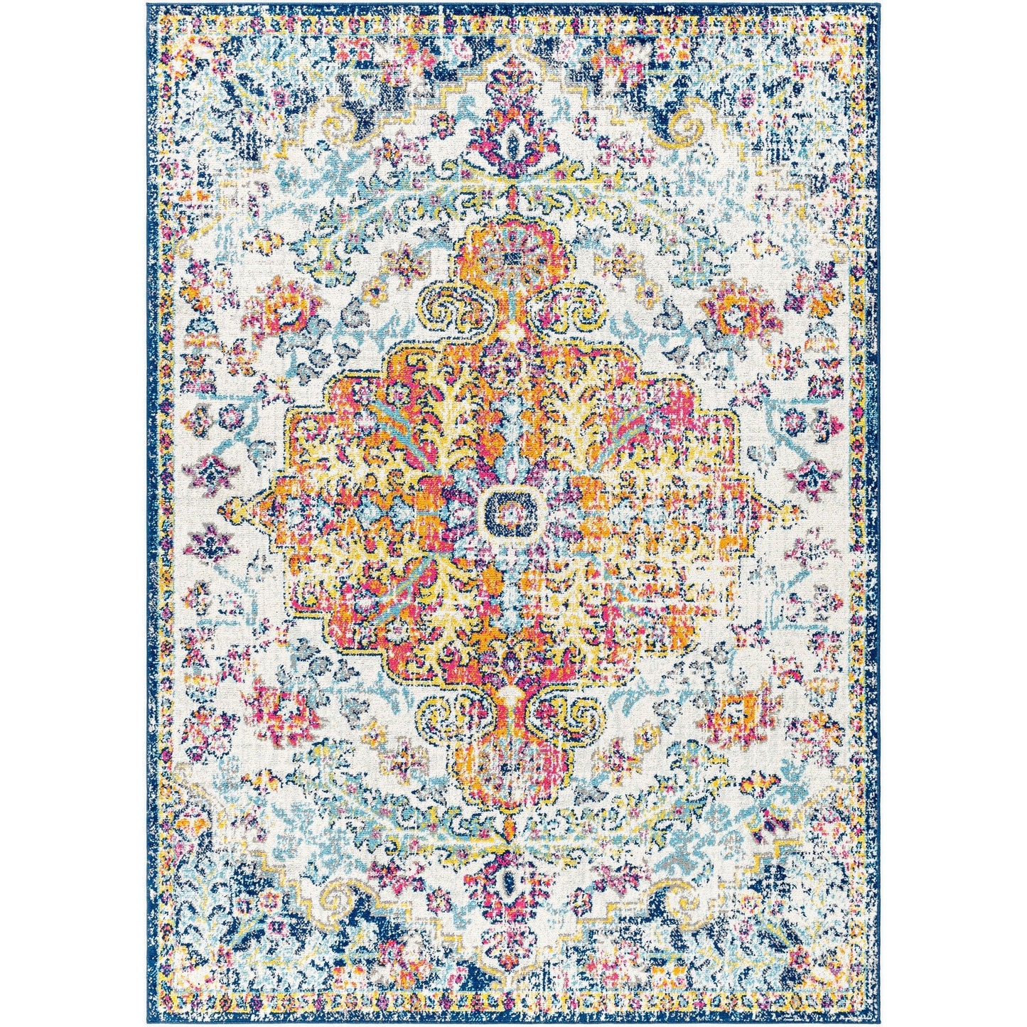 Tapis médaillon traditionnel Livabliss Harput revisité