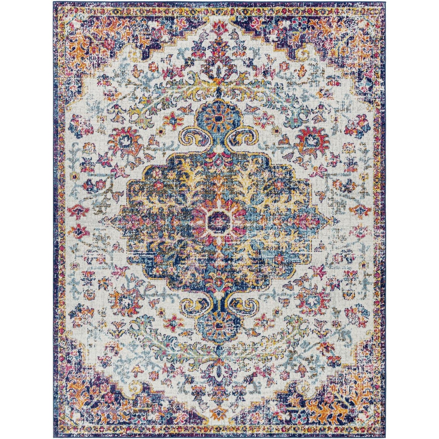 Tapis médaillon traditionnel Livabliss Harput revisité
