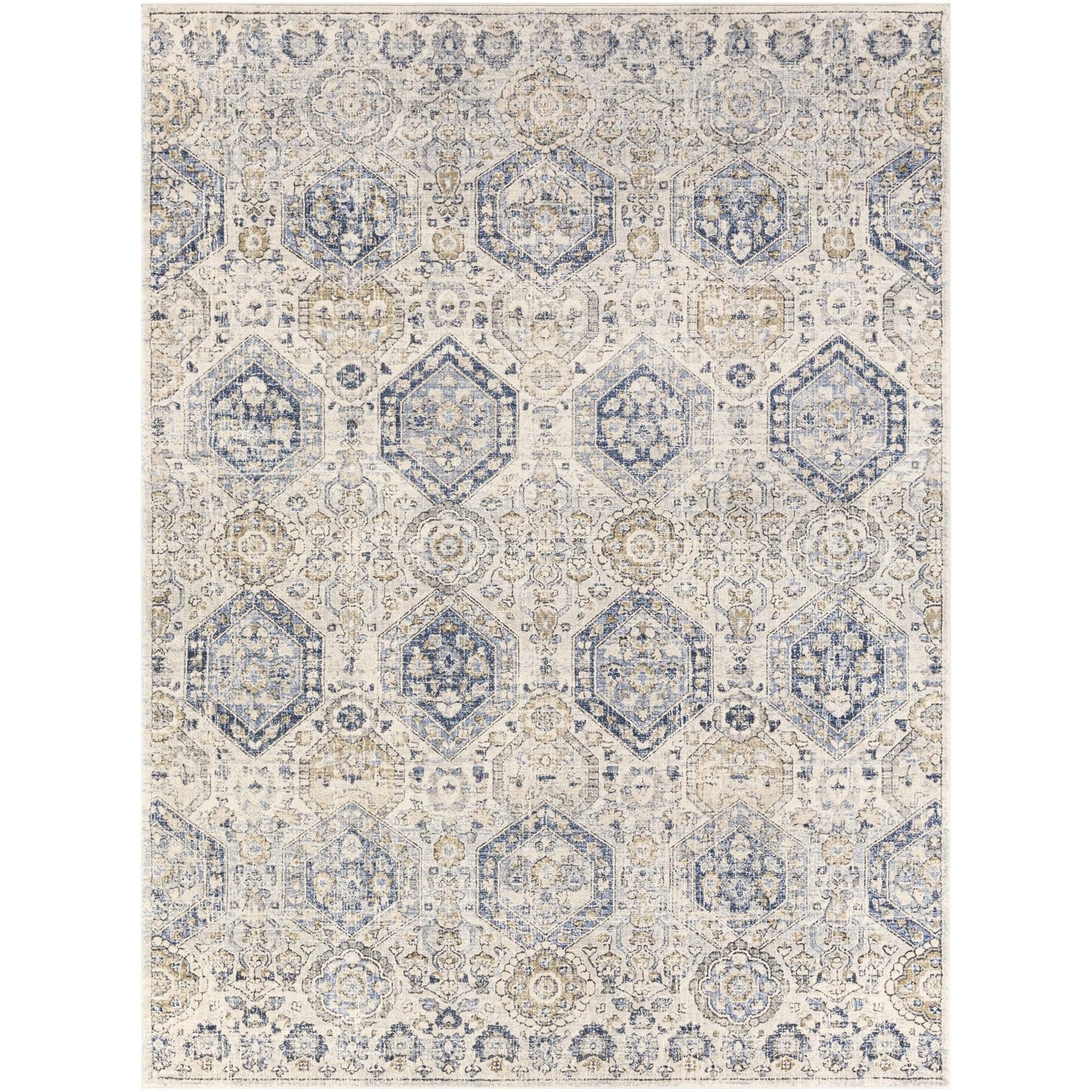 Tapis médaillon Livabliss Indigo Arts &amp; Crafts