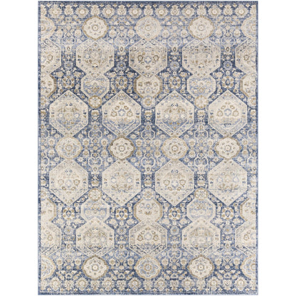 Tapis médaillon Livabliss Indigo Arts &amp; Crafts