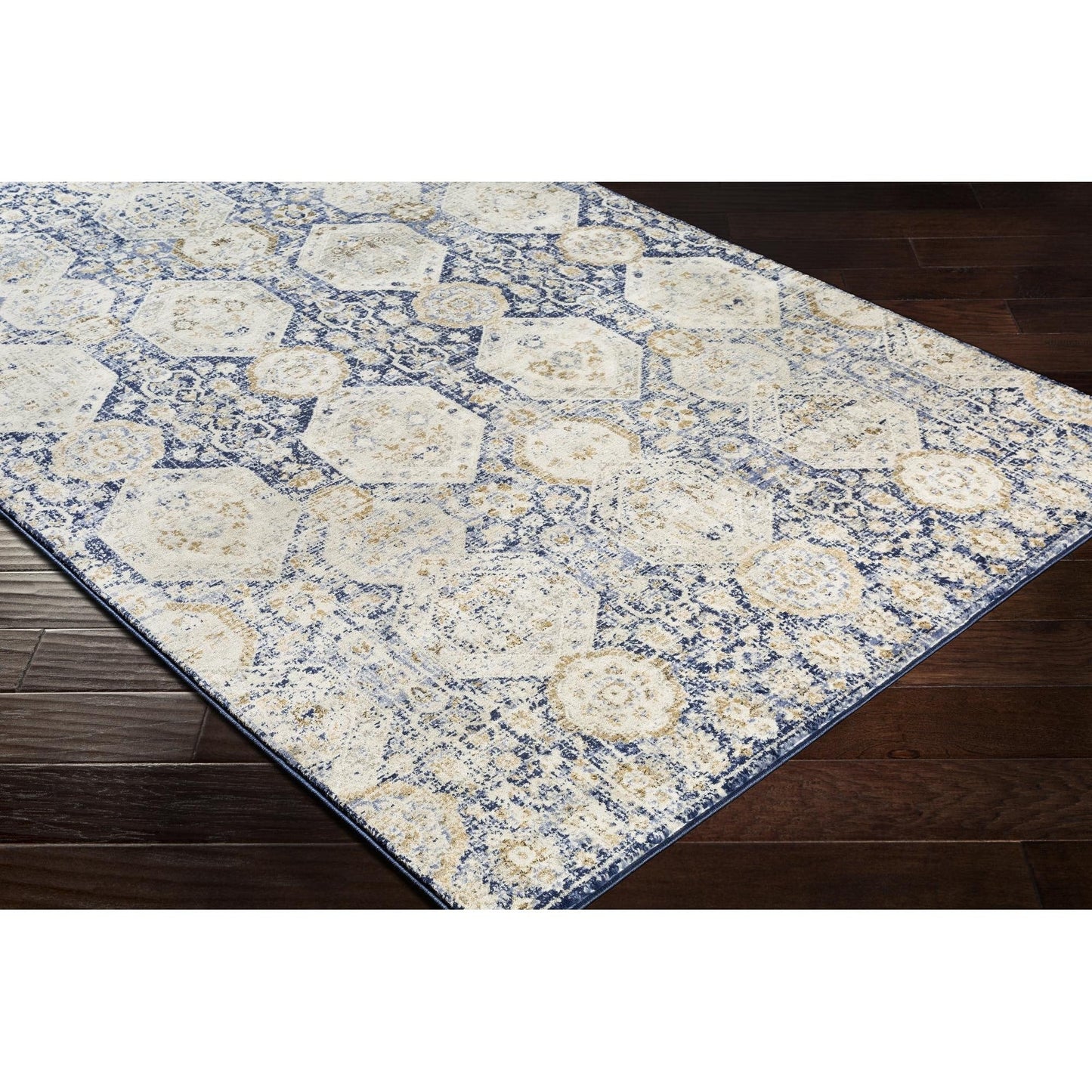 Tapis médaillon Livabliss Indigo Arts &amp; Crafts