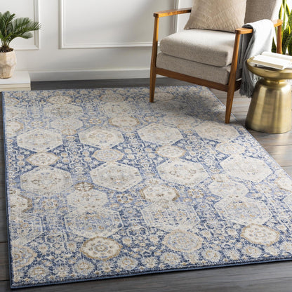 Tapis médaillon Livabliss Indigo Arts &amp; Crafts