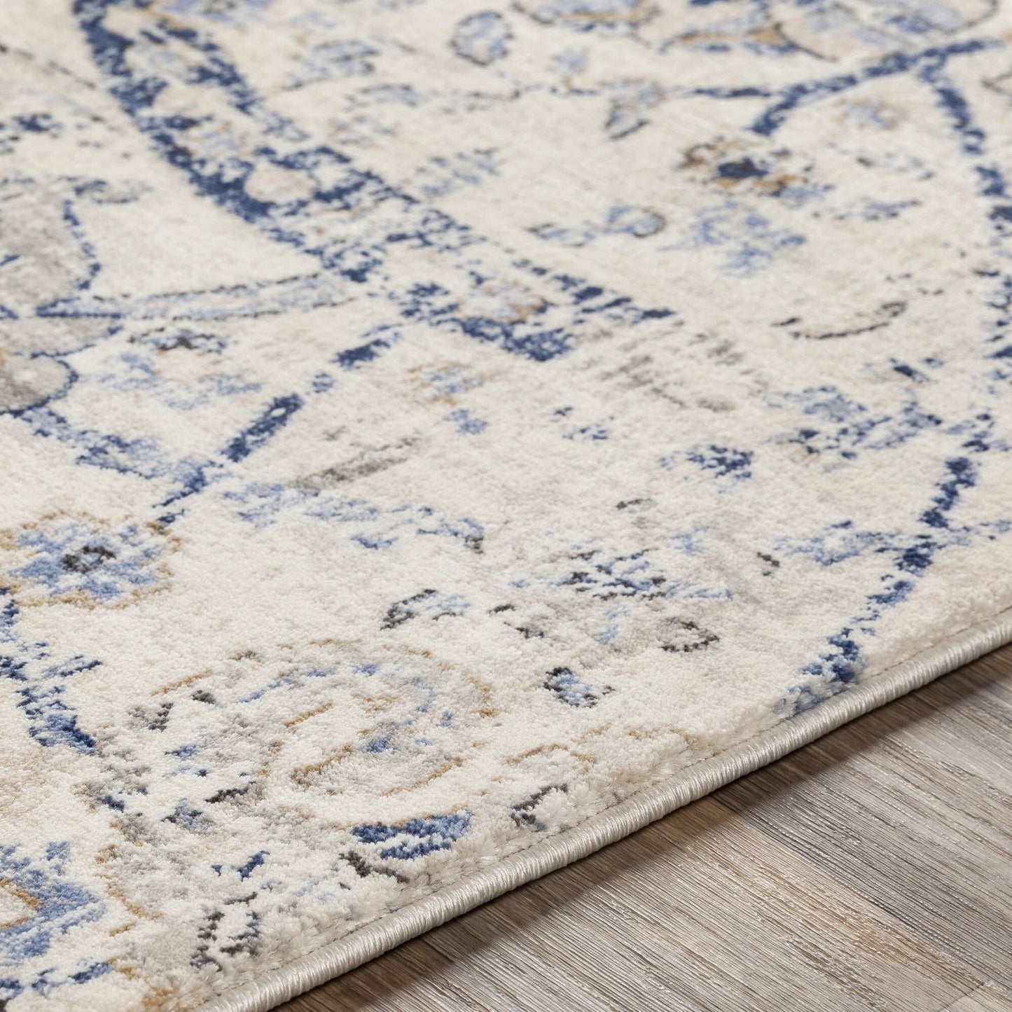 Tapis médaillon traditionnel Livabliss Indigo revisité