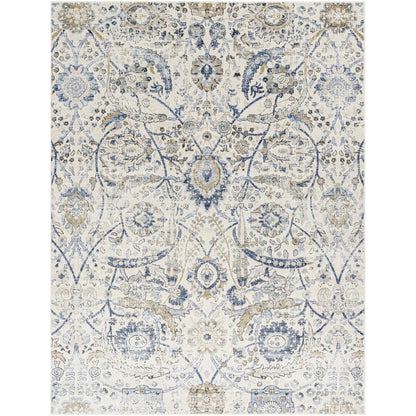 Tapis médaillon traditionnel Livabliss Indigo revisité