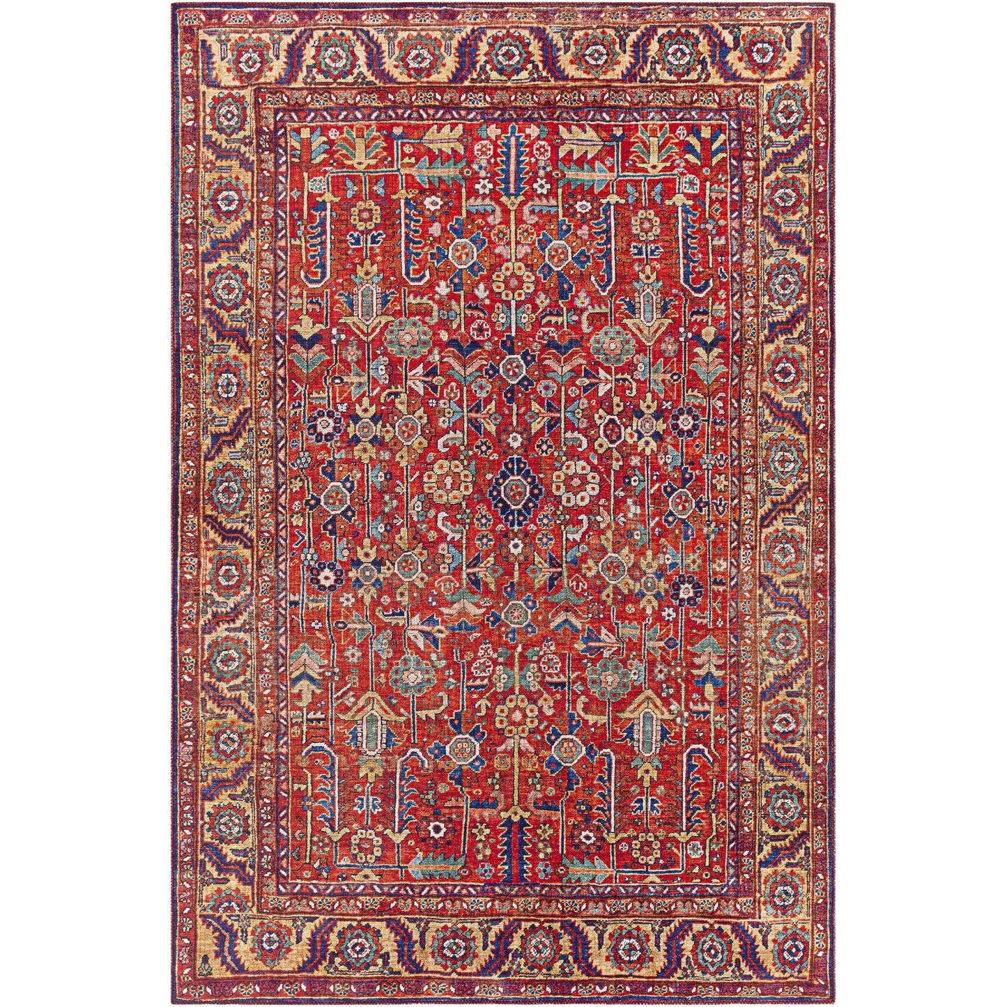 Tapis floral et botanique traditionnel revisité Livabliss Iris