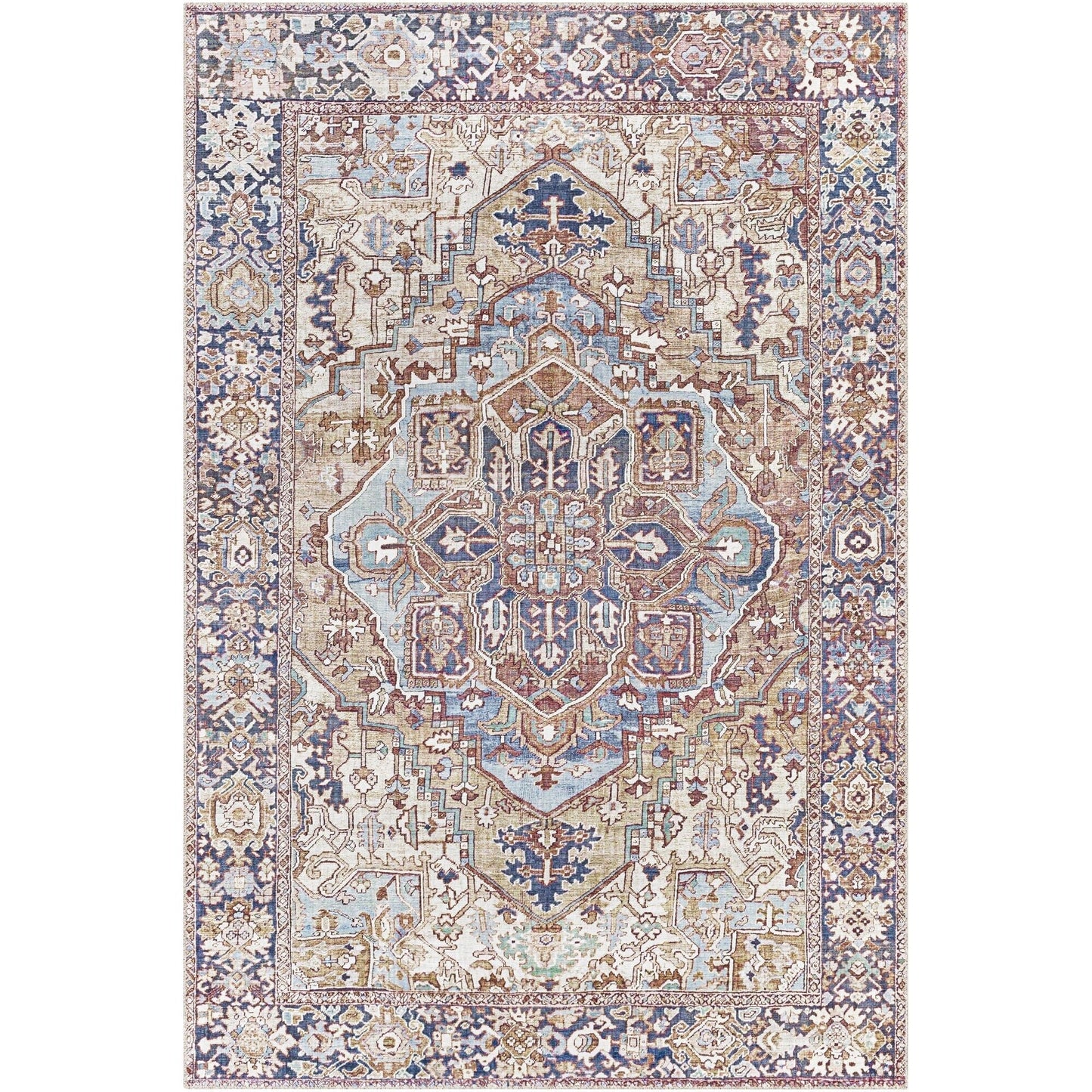 Tapis médaillon traditionnel Livabliss Iris revisité