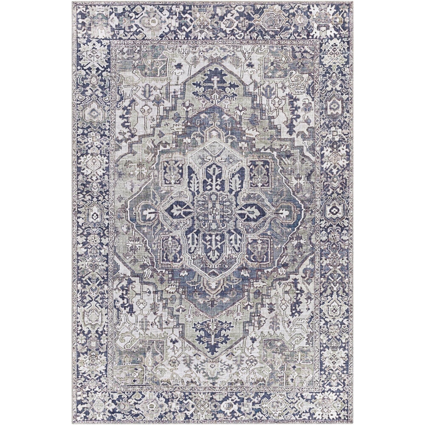 Tapis médaillon traditionnel Livabliss Iris revisité