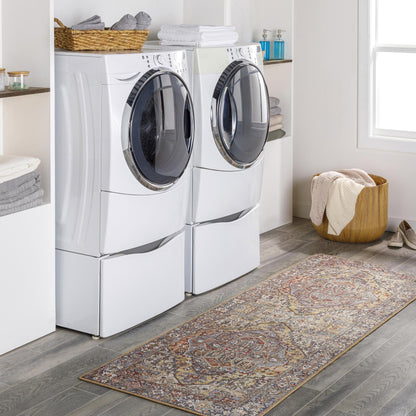 Tapis médaillon traditionnel Livabliss Iris revisité