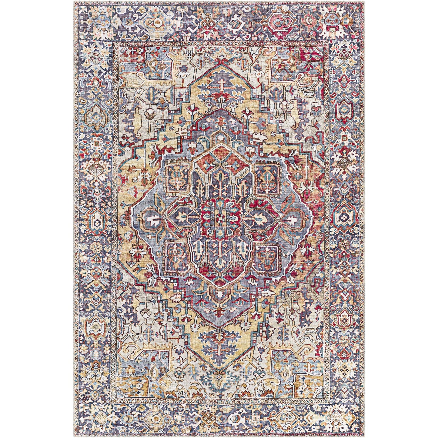 Tapis médaillon traditionnel Livabliss Iris revisité