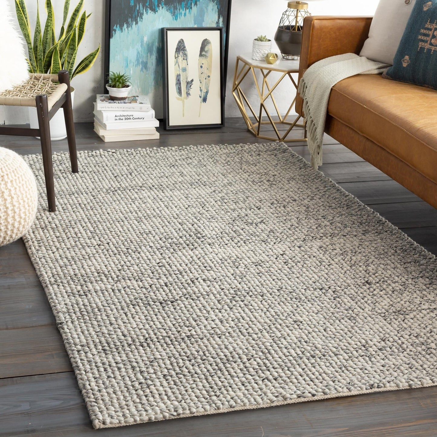 Tapis géométrique scandinave tissé à la main Livabliss Lucerne