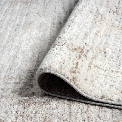 Tapis à rayures abstraites modernes et contemporaines à poils longs Lumina