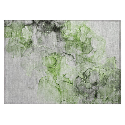 Machine Washable Indoor/ Outdoor Abstract Chantille Rug