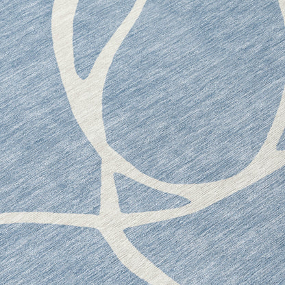 Machine Washable Indoor/ Outdoor Abstract Modern Chantille Rug