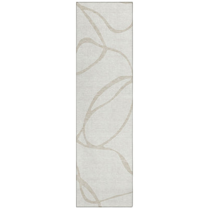 Machine Washable Indoor/ Outdoor Abstract Modern Chantille Rug
