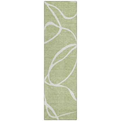 Machine Washable Indoor/ Outdoor Abstract Modern Chantille Rug