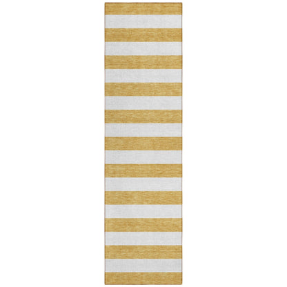 Machine Washable Indoor/ Outdoor Cabana Stripe Chantille Rug