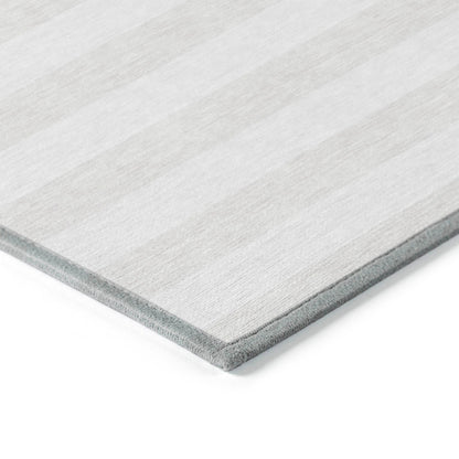 Machine Washable Indoor/ Outdoor Cabana Stripe Chantille Rug