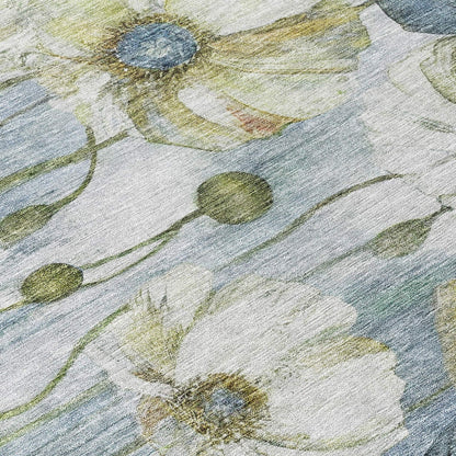 Tapis floral moderne Chantille lavable en machine pour intérieur/extérieur