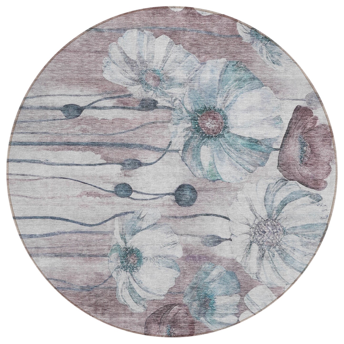 Tapis floral moderne Chantille lavable en machine pour intérieur/extérieur