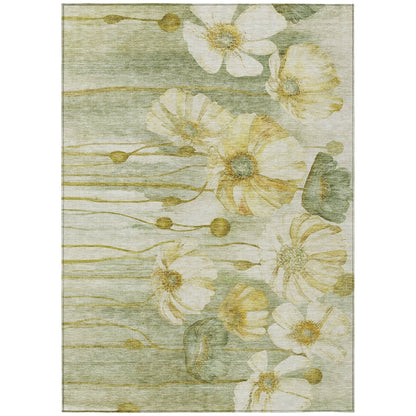 Tapis floral moderne Chantille lavable en machine pour intérieur/extérieur