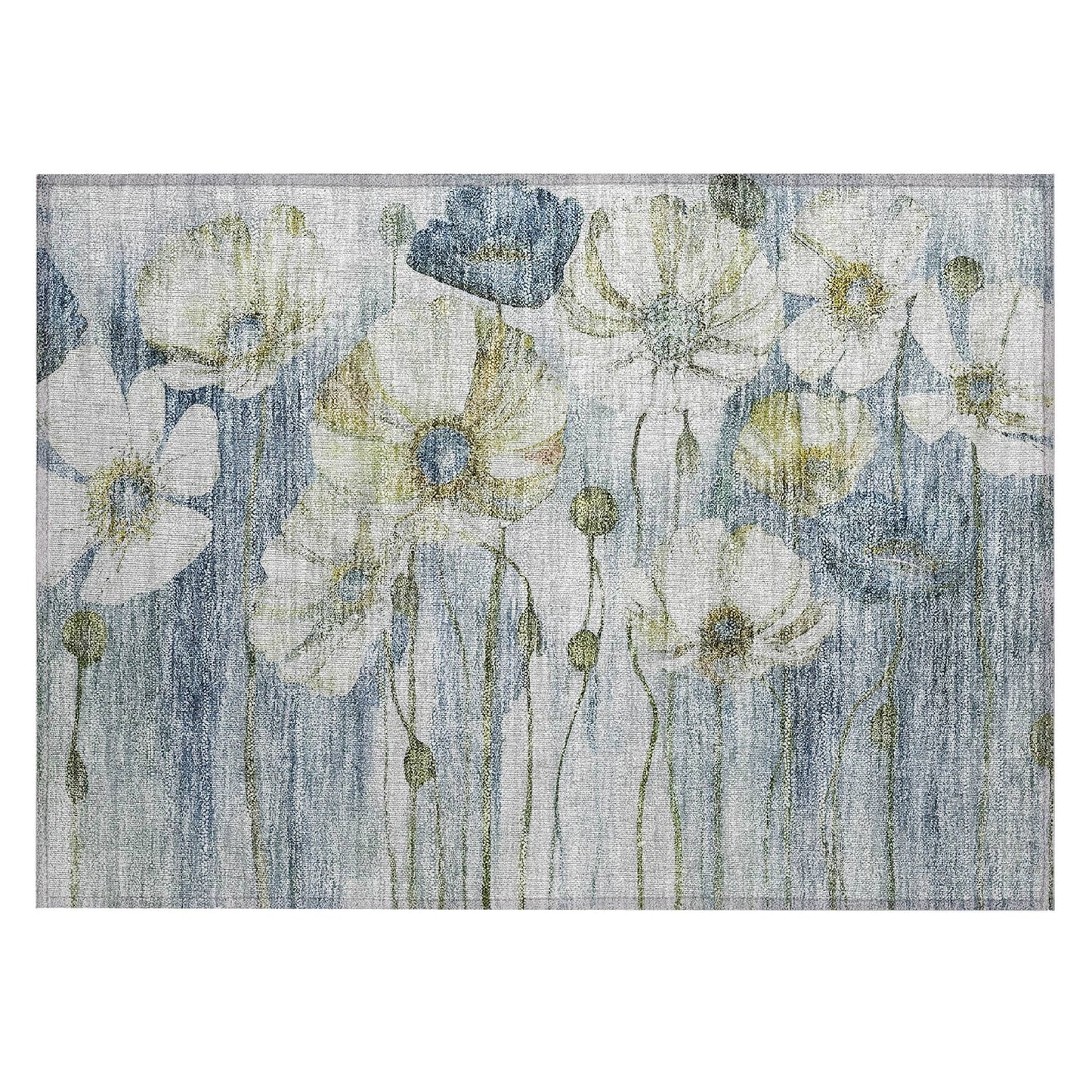 Tapis floral moderne Chantille lavable en machine pour intérieur/extérieur