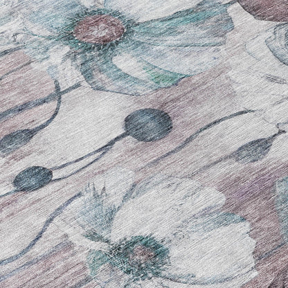 Tapis floral moderne Chantille lavable en machine pour intérieur/extérieur