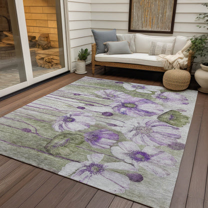 Tapis floral moderne Chantille lavable en machine pour intérieur/extérieur
