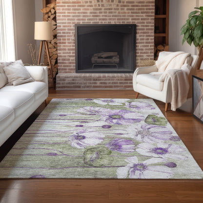 Tapis floral moderne Chantille lavable en machine pour intérieur/extérieur