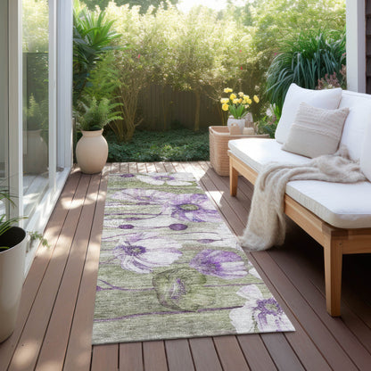 Tapis floral moderne Chantille lavable en machine pour intérieur/extérieur