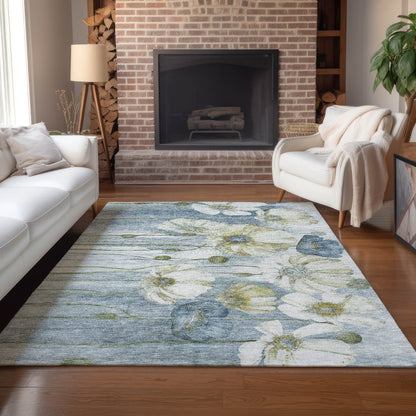 Tapis floral moderne Chantille lavable en machine pour intérieur/extérieur
