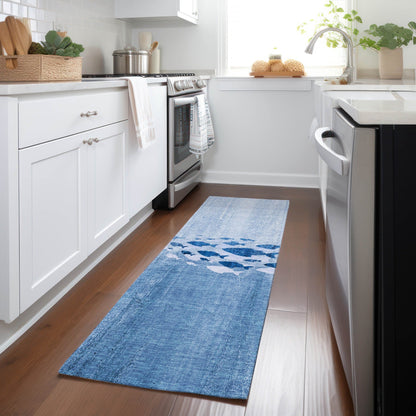 Machine Washable Indoor/ Outdoor Chantille Modern Sea Life Rug