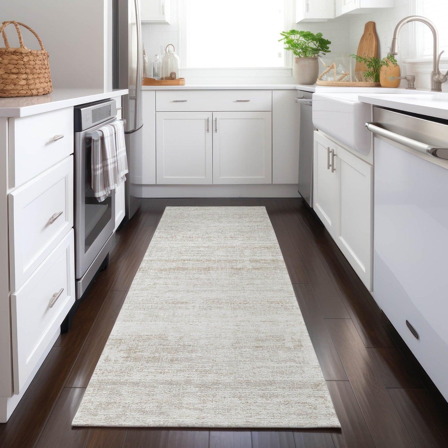 Machine Washable Indoor/ Outdoor Chantille Ombre Solid Rug