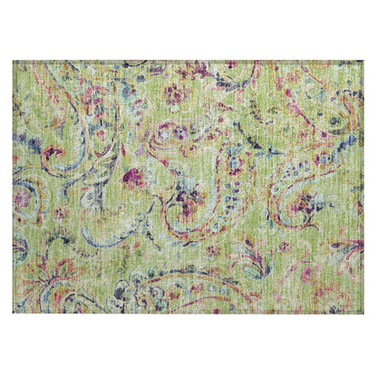 Machine Washable Indoor/ Outdoor Chantille Traditional Scroll Rug