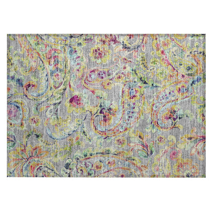 Machine Washable Indoor/ Outdoor Chantille Traditional Scroll Rug