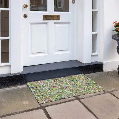 Machine Washable Indoor/ Outdoor Chantille Traditional Scroll Rug