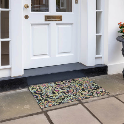 Machine Washable Indoor/ Outdoor Chantille Traditional Scroll Rug
