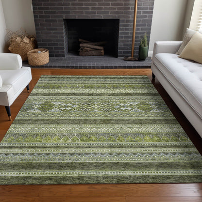 Machine Washable Indoor/ Outdoor Chantille Tribal Boho Rug