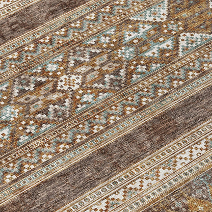 Machine Washable Indoor/ Outdoor Chantille Tribal Boho Rug