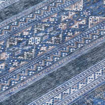 Machine Washable Indoor/ Outdoor Chantille Tribal Boho Rug