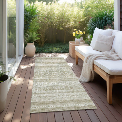 Machine Washable Indoor/ Outdoor Chantille Tribal Boho Rug