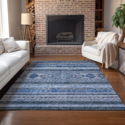 Machine Washable Indoor/ Outdoor Chantille Tribal Boho Rug