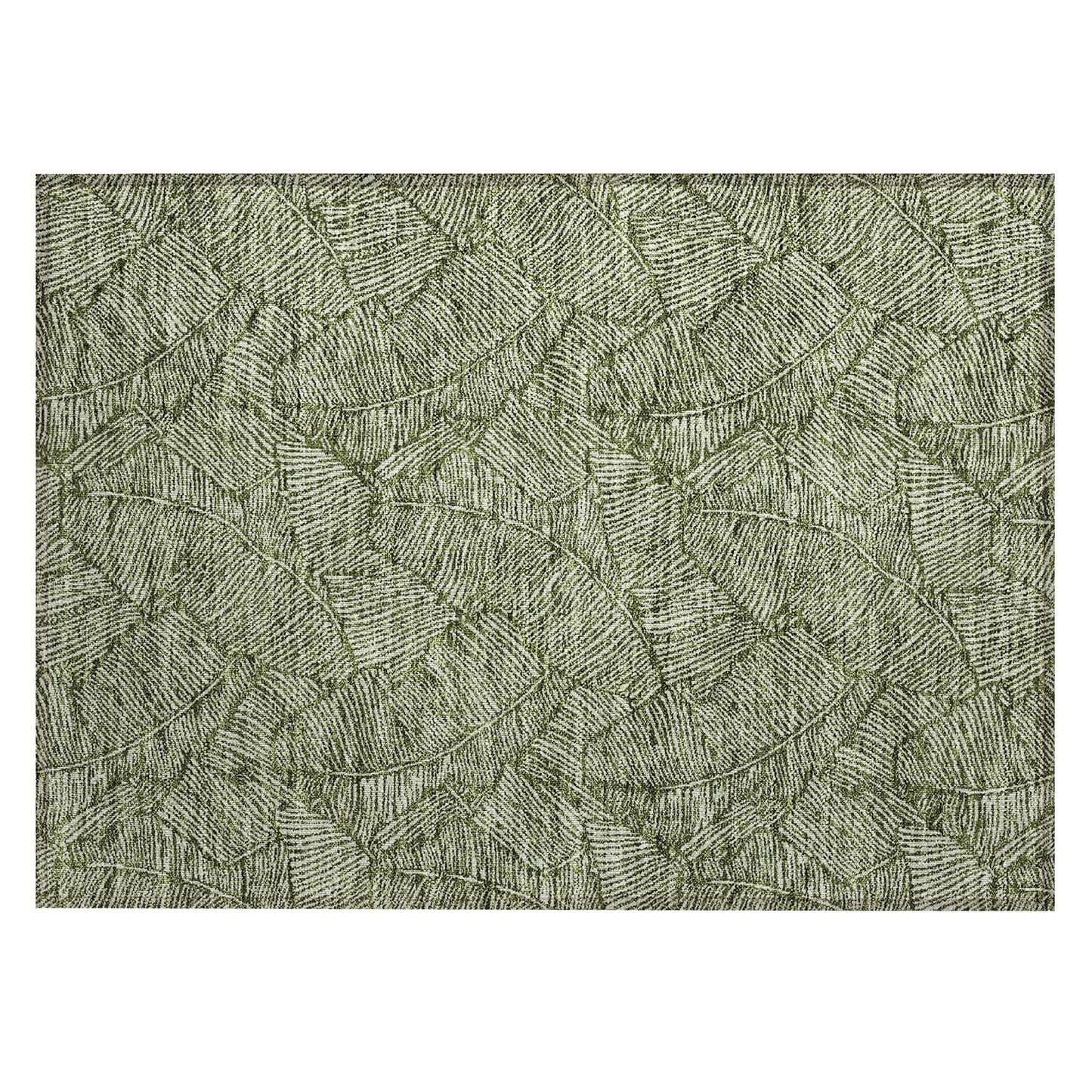 Machine Washable Indoor/ Outdoor Chantille Tropical Palm Rug