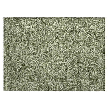 Machine Washable Indoor/ Outdoor Chantille Tropical Palm Rug